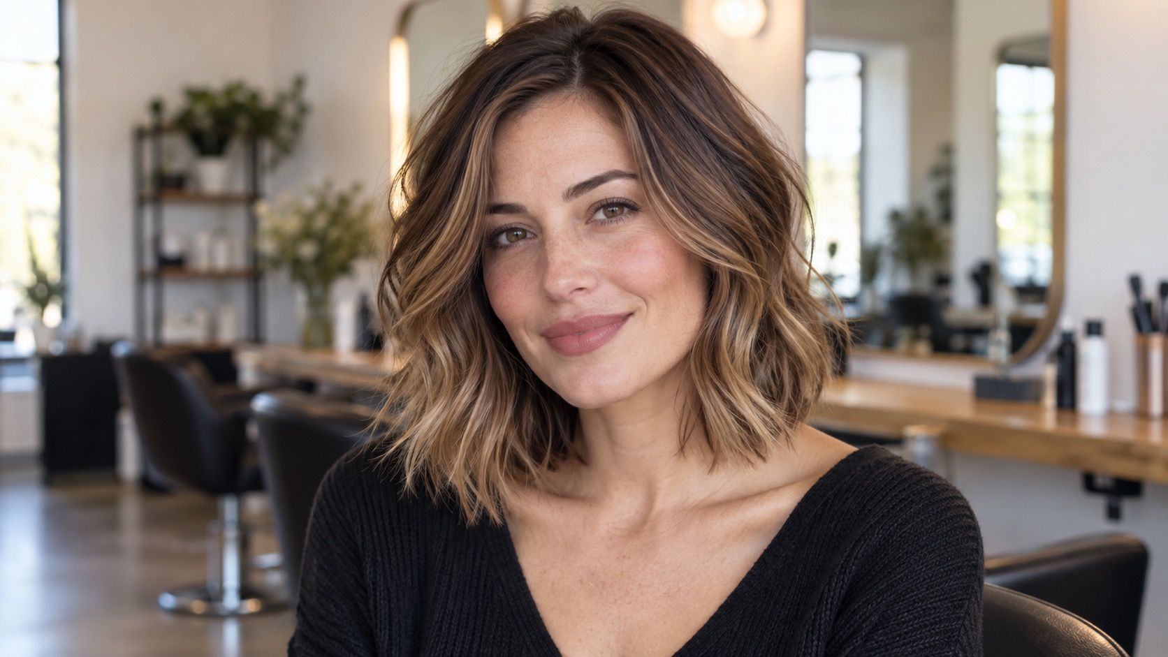 Medium-length hairstyles to try on