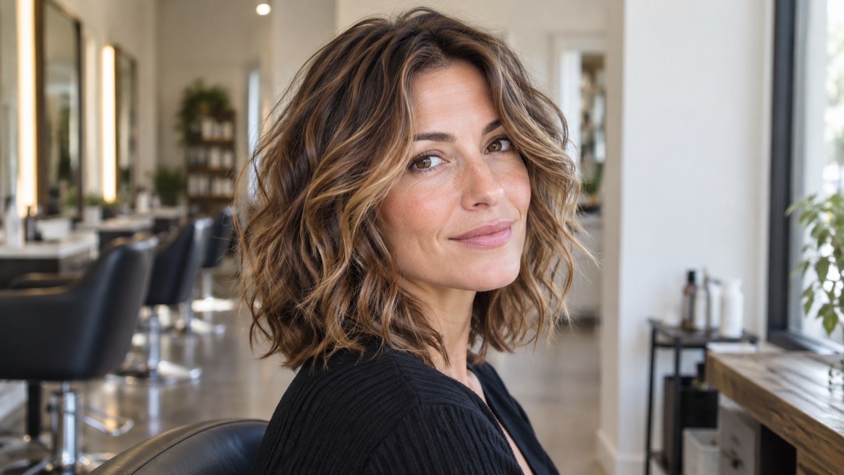 Wavy haircut virtual try on preview